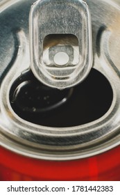 Beverage Can Pull Tab. Stay-on-tab Opening Mechanism On An Aluminum Beverage Can. Can Of Soda Lemonade Macro View. Can Of Soda-drink Pop Macro View.