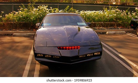 Beverly Garland Hotel, Los Angeles, USA-October 6, 2012-1982 Pontiac Trans Am As KITT From Knight Rider