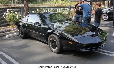 Beverly Garland Hotel, Los Angeles, USA-October 6, 2012-1982 Pontiac Trans Am As KITT From Knight Rider