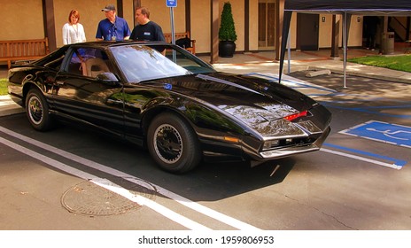 Beverly Garland Hotel, Los Angeles, USA-October 6, 2012-1982 Pontiac Trans Am As KITT From Knight Rider