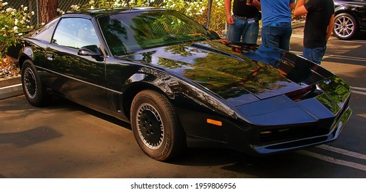 Beverly Garland Hotel, Los Angeles, USA-October 6, 2012-1982 Pontiac Trans Am As KITT From Knight Rider