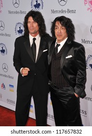 BEVERLY HILLS, CA - OCTOBER 20, 2012: KISS Stars Tommy Thayer (left) & Paul Stanley At The 26th Carousel Of Hope Gala At The Beverly Hilton Hotel.