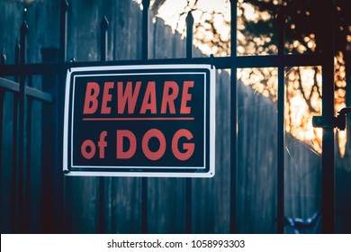 Beware Of Dog Sign