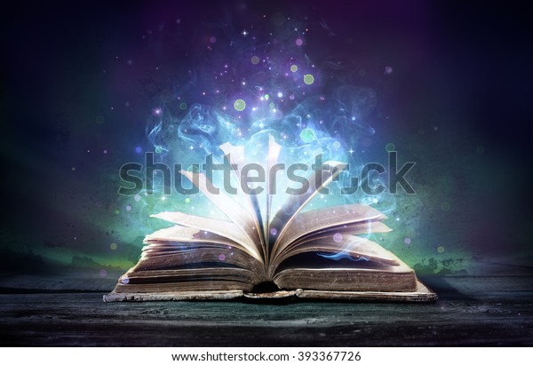 Bewitched Book
With Magic Glows In The
Darkness

