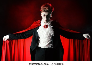 Bewitching Handsome Male Vampire. Halloween. Dracula Costume.