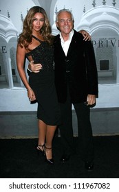 Beyonce Knowles And Giorgio Armani At The Giorgio Armani Prive Show To Celebrate The Oscars. Green Acres, Los Angeles, CA. 02-24-07