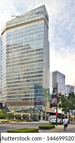 BGC Taguig, Philippines - March 14, 2019: Full View Of The Philippine Stock Exchange Building In Bonifacio Global City