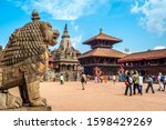 Bhaktapur Durbar Square is the royal palace of the old Bhaktapur Kingdom, 1,400 metres (4,600 ft) above sea level. It is a UNESCO World Heritage Site.