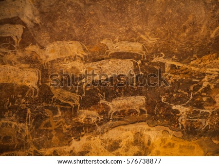 The Bhimbetka rock shelters are an archaeological site of the Paleolithic, exhibiting the earliest traces of human life on the Indian Subcontinent, and thus the beginning of the Indian Stone Age.