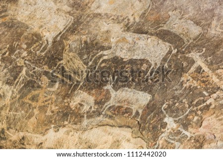 Bhimbetka Rock Shelters, Madhya Pradesh, India. Declared a UNESCO World Heritage site in 2003, the shelters contain ancient rock art from the Upper Paleolithic to Medieval times .