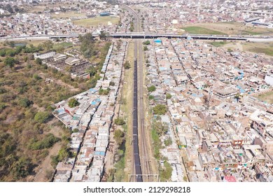 Bhopal, Madhya Pradesh, India - February 17, 2022: Aerial view of the gas leakage disaster site situated in Bhopal, Madhya Pradesh, India