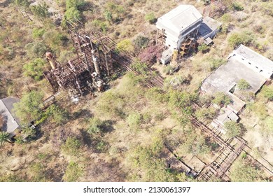 Bhopal, Madhya Pradesh, India - February 17, 2022: Aerial view of the abandoned industrial gas leakage site situated at Bhopal, Madhya Pradesh