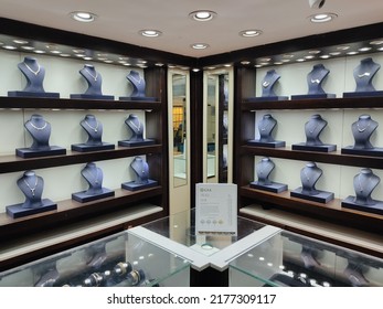 Bhopal, Madhya Pradesh, India - July 06, 2022: Interior View Of A Jewellery Shop Located At Bhopal, Madhya Pradesh, India 