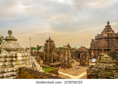 BHUBANESWAR,INDIA - NOVEMBER 9,2019 - View at the Lingaraja Temple Complex in Bhubaneswar. Bhubaneswar is the capital and largest city of the Indian state of Odisha.