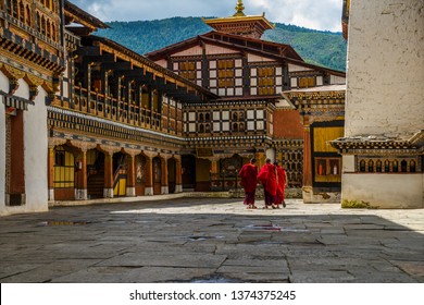 Bhutan Monks Monastery Buddhism