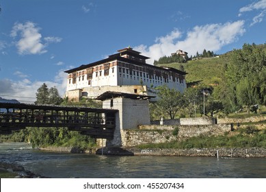 Bhutan, Paro Dzong And Ta Dzong Above