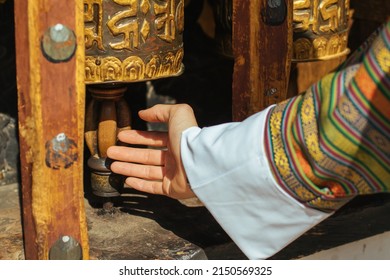 Bhutan Prayer Wheels With Hand