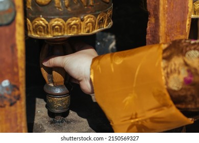 Bhutan Prayer Wheels With Hand