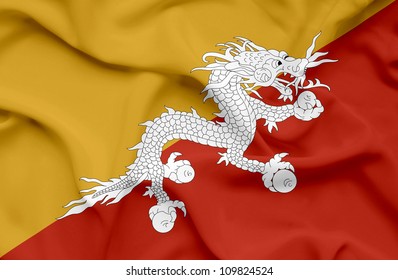 Bhutan Waving Flag