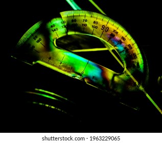 Bi Polarized Light Through Transparent Acrylic Material.