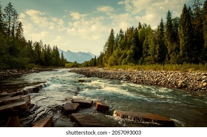 Bialka River In Podhale Region, Poland