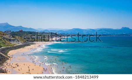 Biarritz landscape of the sea and beach 