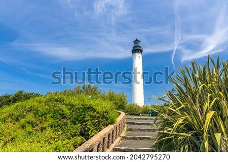 Biarritz lighthouse on a summer day in France