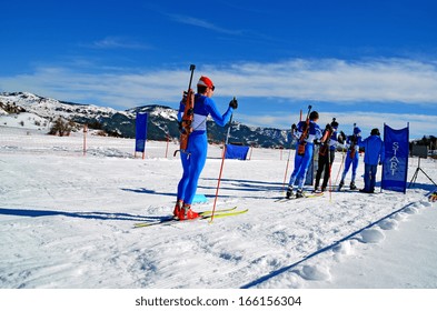 Biathlon - Ski Race - Gun Target - Start Line - Metsovo Ioannina Greece