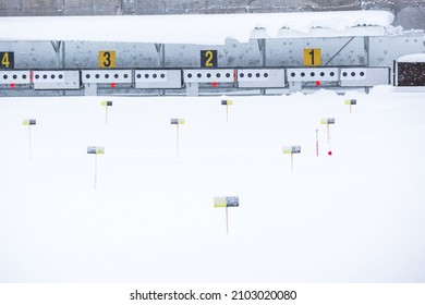 Biathlon Target Shooting Range under day light