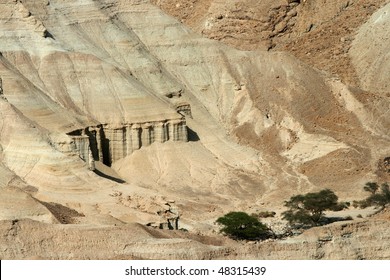 Bible desert on the coast of the Dead Sea where Dead Sea Scrolls were discovered