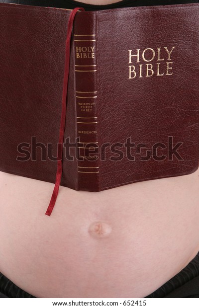 Bible On Belly Stock Photo 652415 | Shutterstock