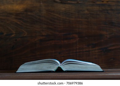 Bible On Brown Wooden Table Beautiful Stock Photo 706979386 | Shutterstock