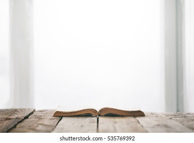 Bible On Wooden Table