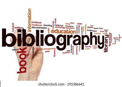 Bibliography Concept Word Cloud Background