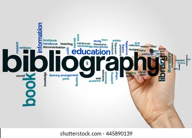 Bibliography Concept Word Cloud Background