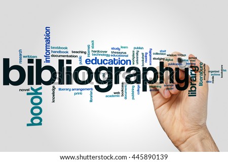 Bibliography concept word cloud background
