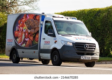 Bicester, Oxon, UK - April 15th 2022. Tesco Grocery Delivery Van 