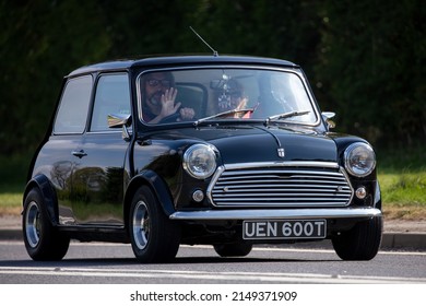 Bicester, Oxon., UK - April 24th 2022. 1978 Austin Morris Black Mini 998 Cc