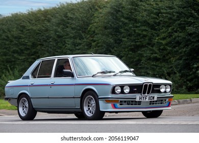 Bicester, Oxon, UK, October 10th 2021. 1980 BMW 5 Series Classic Car