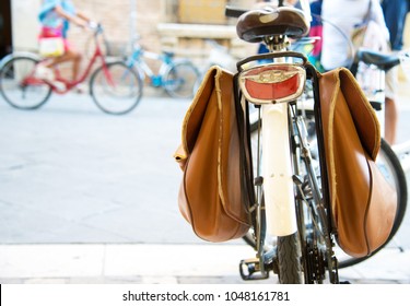 leather pannier bags bicycle