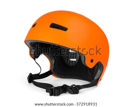 Bicycle helmet on white 