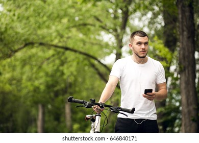 bicycle and man