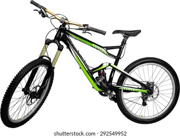 Bicycle, Mountain Bike, Isolated.