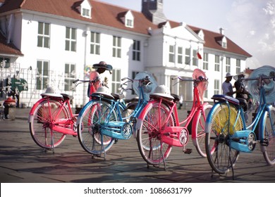 Bicycle At Old Town Fatahillah In Jakarta