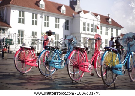 Bicycle at Old Town Fatahillah in Jakarta
