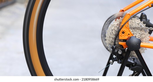 The Bicycle Is Parked In Front Of The House With Additional Accessories Details: Photo Taken In Jakarta, July 2022, Saturday