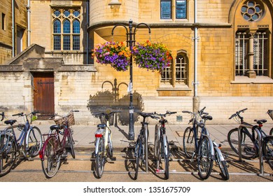 Bicycle Parking Lot In Oxford, Student Lifestyle In Oxford, England