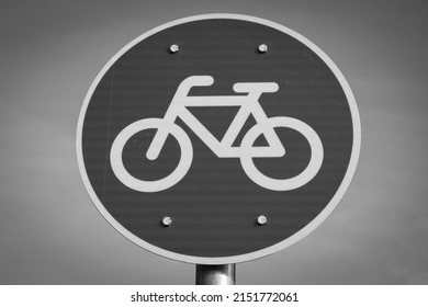 Bicycle Priority Lane Sign Post