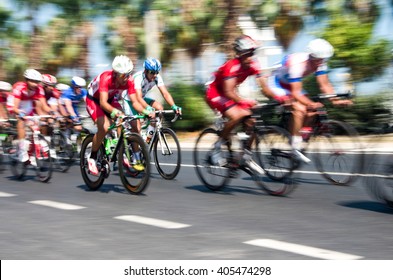 Bicycle Race On The Road