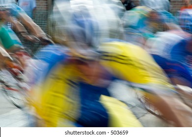 Bicycle racer in motion - Shutterstock ID 503659